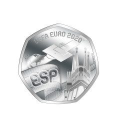 Verzilverde EK 2020 Munt -...