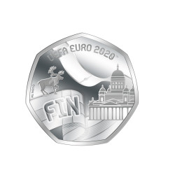 Verzilverde EK 2020 Munt -...