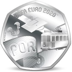 Verzilverde EK 2020 Munt -...