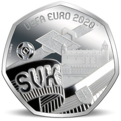 Verzilverde EK 2020 Munt -...