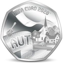 Verzilverde EK 2020 Munt -...