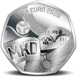 Verzilverde EK 2020 Munt -...
