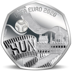 Verzilverde EK 2020 Munt -...