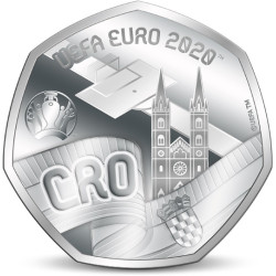 Verzilverde EK 2020 Munt -...